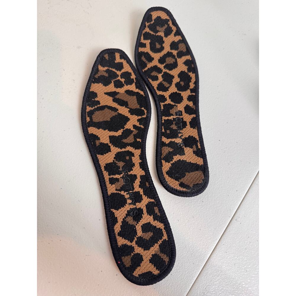 Rothy's The Square Mary Jane flats black & leopard cushioned insole washable 9 - Picture 6 of 8